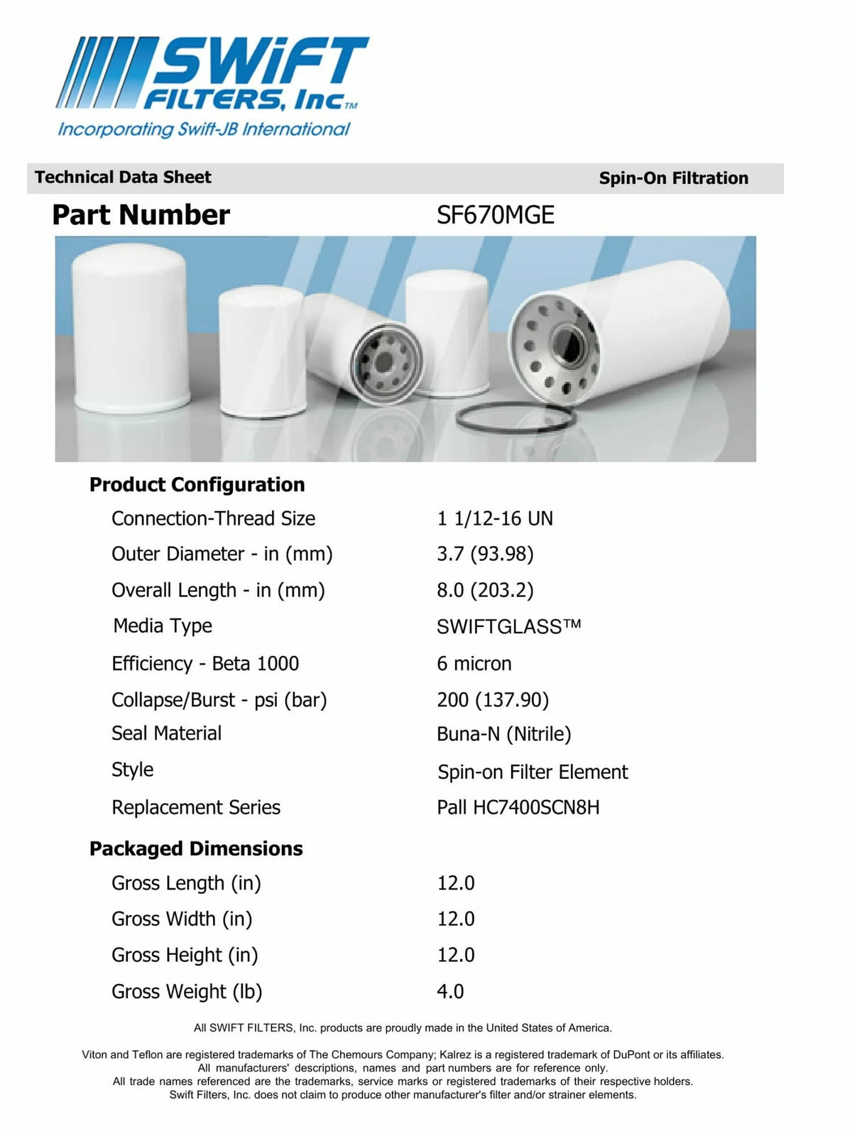 6 Micron Spin-On Filter Element C5847