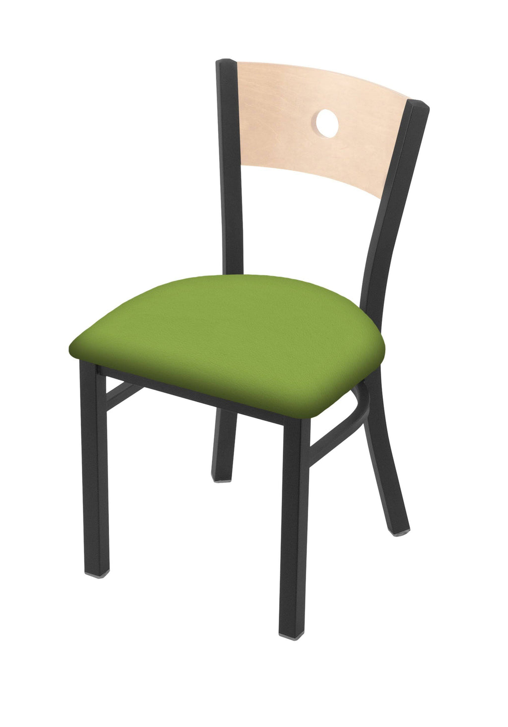 18x22 Chair with Pewter Finish, Natural Back, and Pine Seat I4161