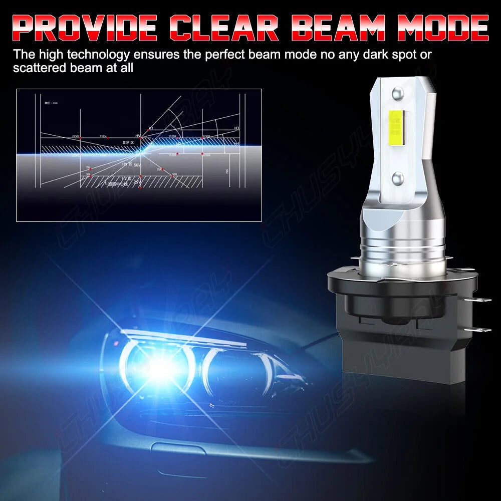2x H11B LED Headlight Bulbs Kit Low Beam 8000K Ice Blue X821295