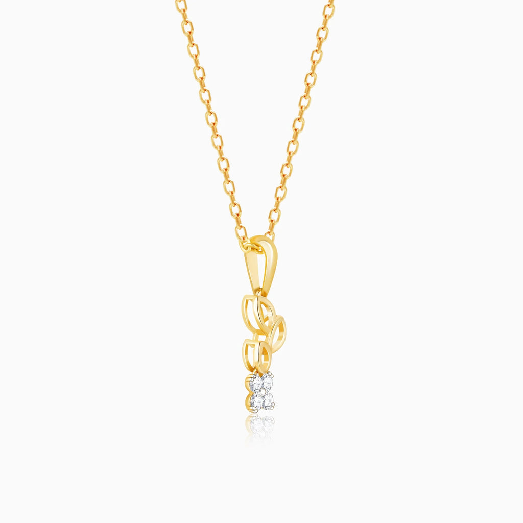 Gold Morning Glory Diamond Pendant O904936