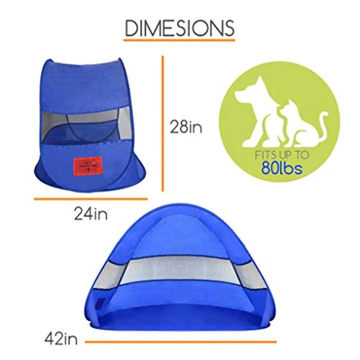 Pop Up Dog Shelter Weather Resistant Doggy Tent P785170