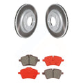 Front Coated Disc Brake Rotors And Semi-Metallic Pads Kit G67380