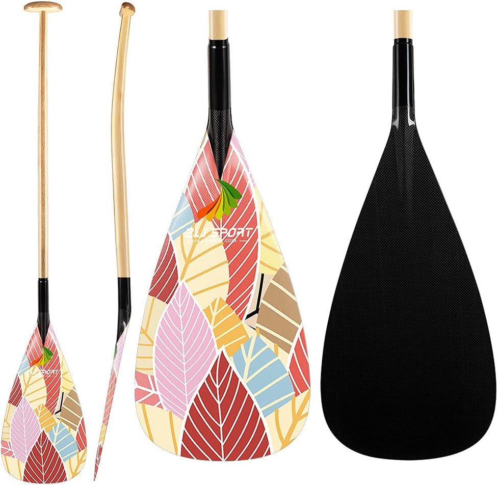 Carbon Blade Wood Bent Shaft Canoe Paddle Y89024