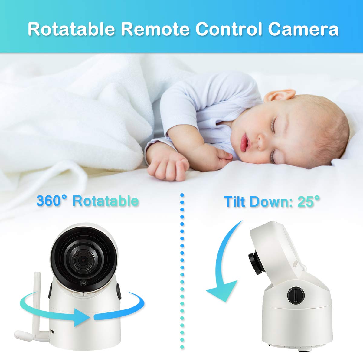 3.5'' LCD Video Baby Monitor, 2-Way Audio, Infrared Night Vision, Pack of 2 K846927