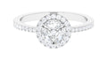 925 Sterling Silver Moissanite Engagement Ring T7604