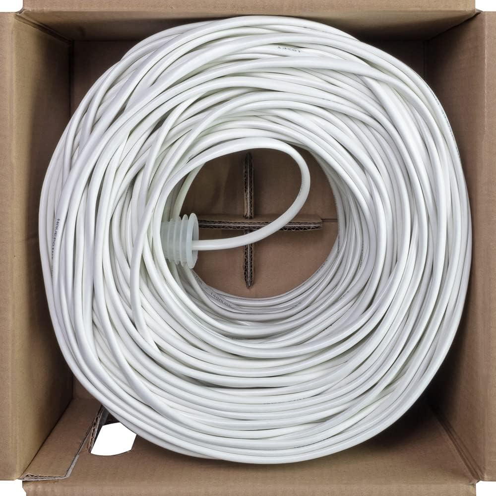 500ft 16/4 AWG 4 Conductor White Speaker Cable T642412