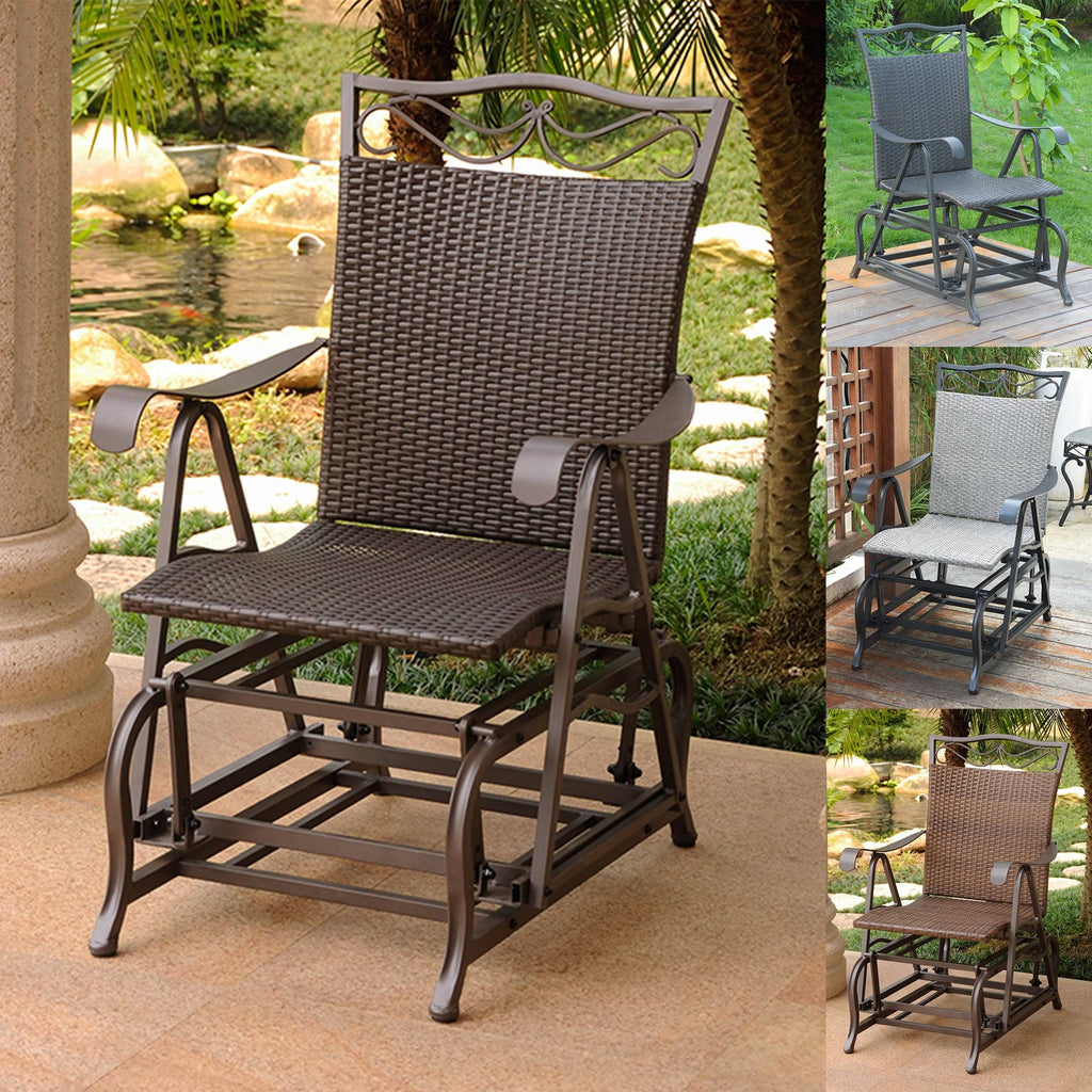 Resin Wicker Steel Glider Chair E8280