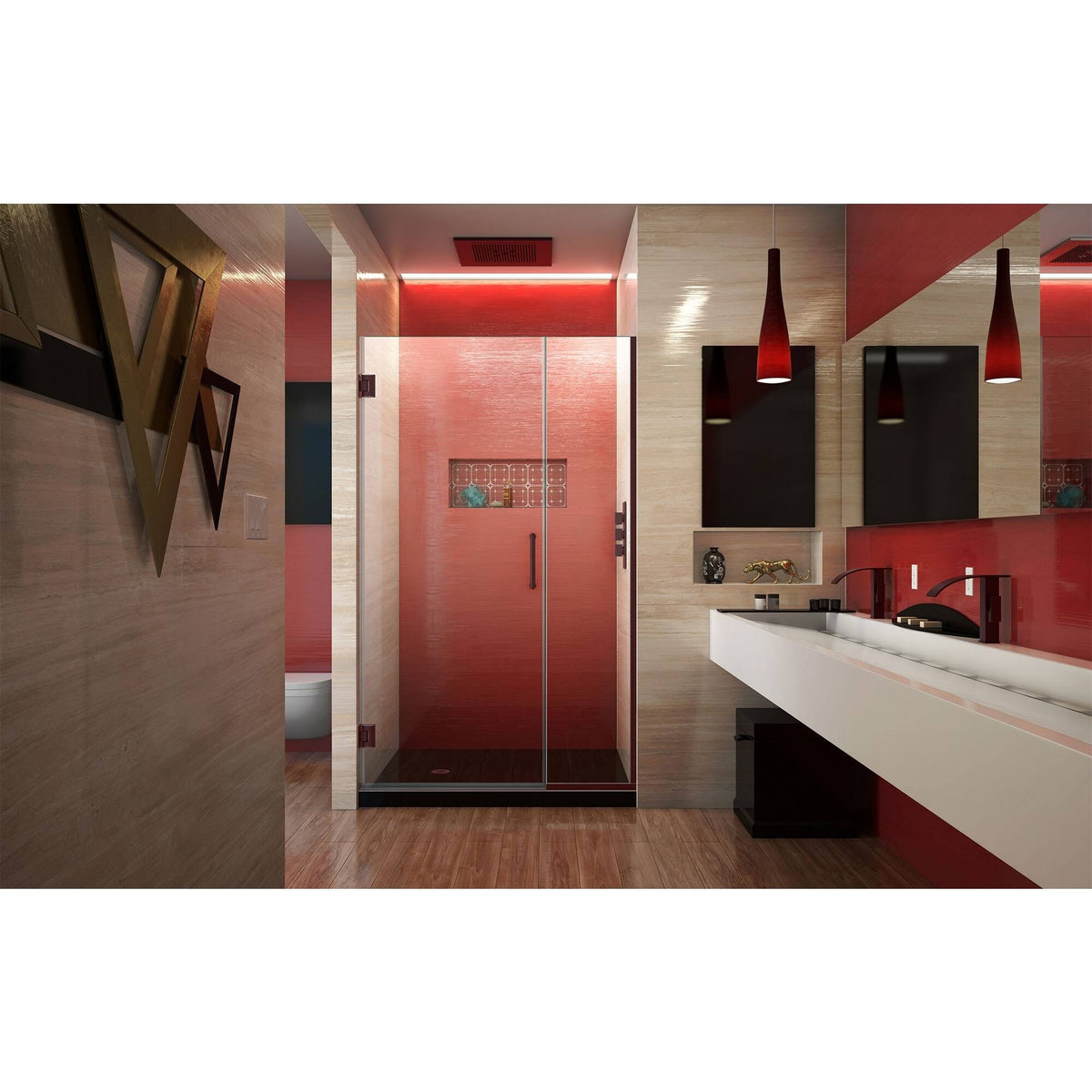 Hinged Shower Door, Oil Rubbed Bronze Finish Hardware P570138