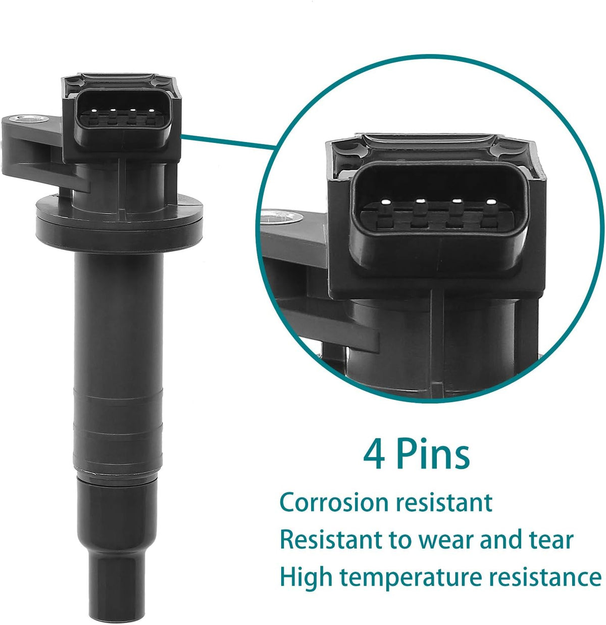 Ignition Coil Pack Set of 4Pcs Replacement for 1.8L L4 Toyota Corolla Matrix Chevrolet Prizm J537