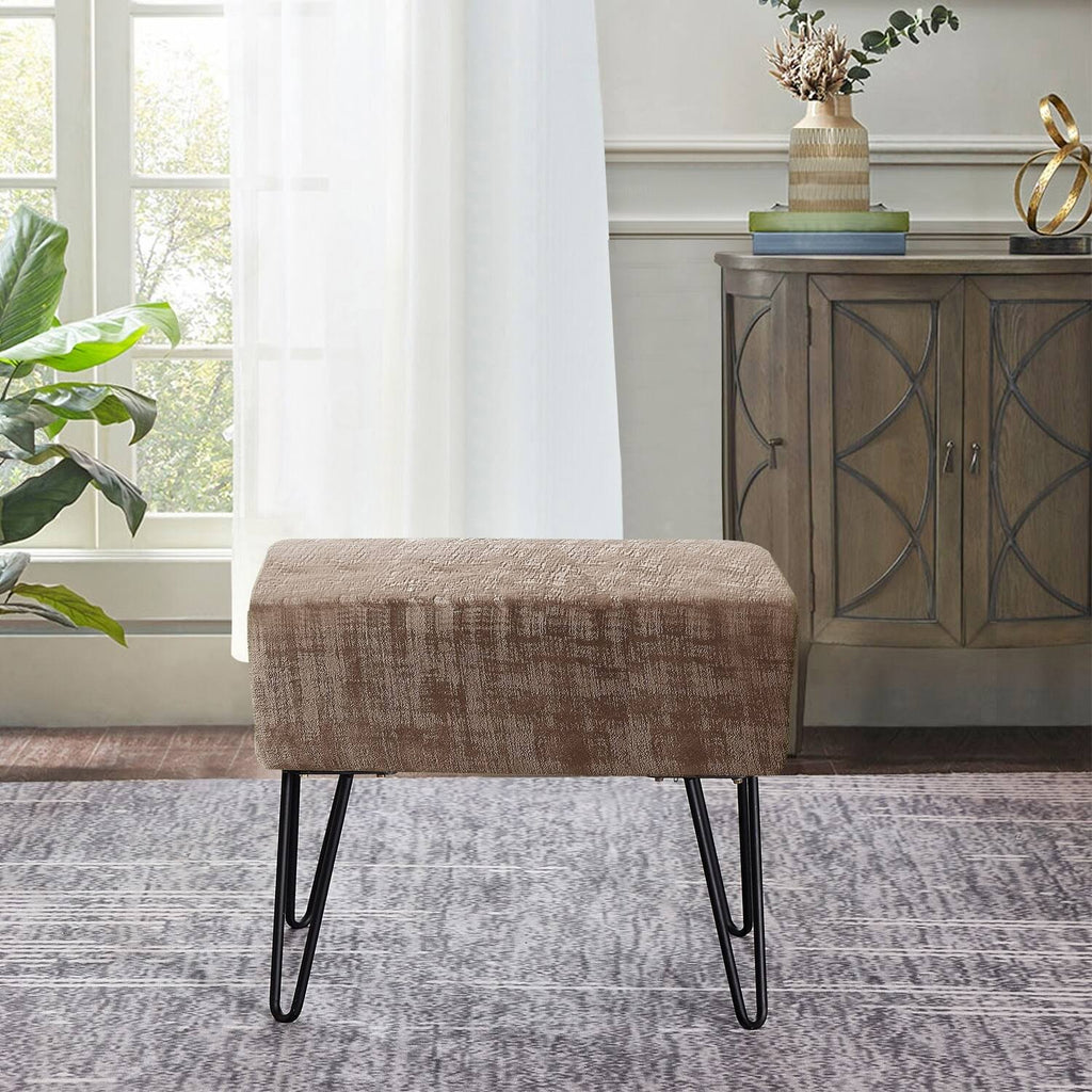 Textured Velvet Ottoman M18492