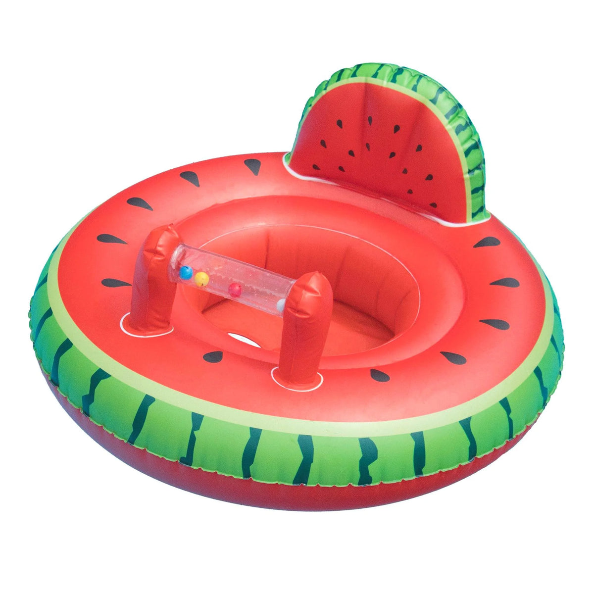 Red Green Watermelon Baby Seat Pool Inflatable Ride-On T419654