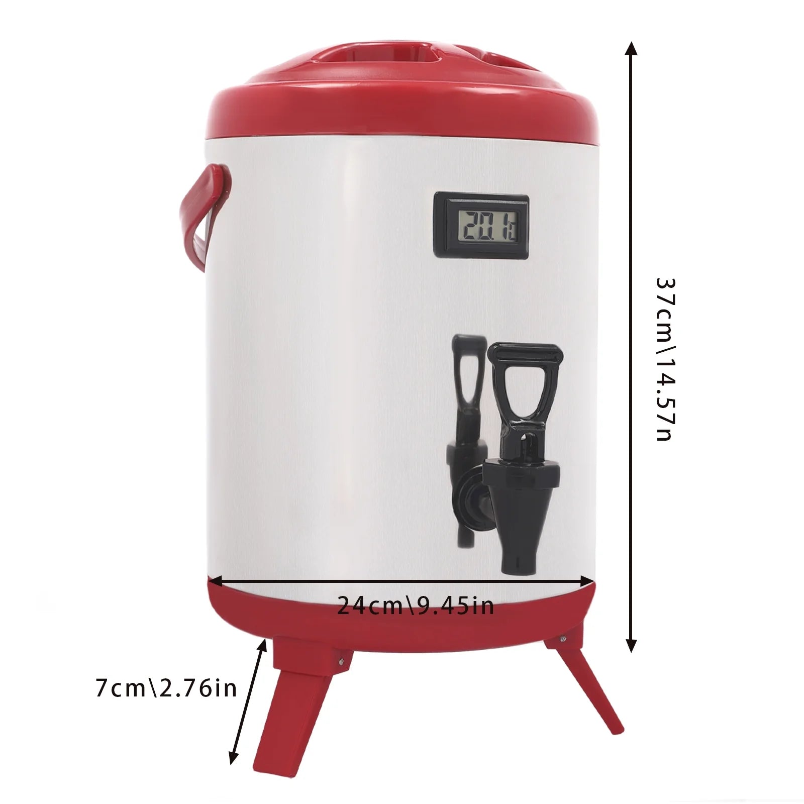 8L Stainless Steel Hot Beverage Dispenser with Thermometer P543855
