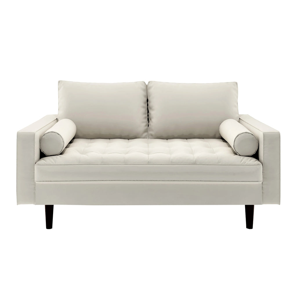 Mid-century Modern Loveseat Brown N7693