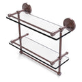 Double Glass Shelf with Towel Bar - Antique Copper - 22 inch G784159