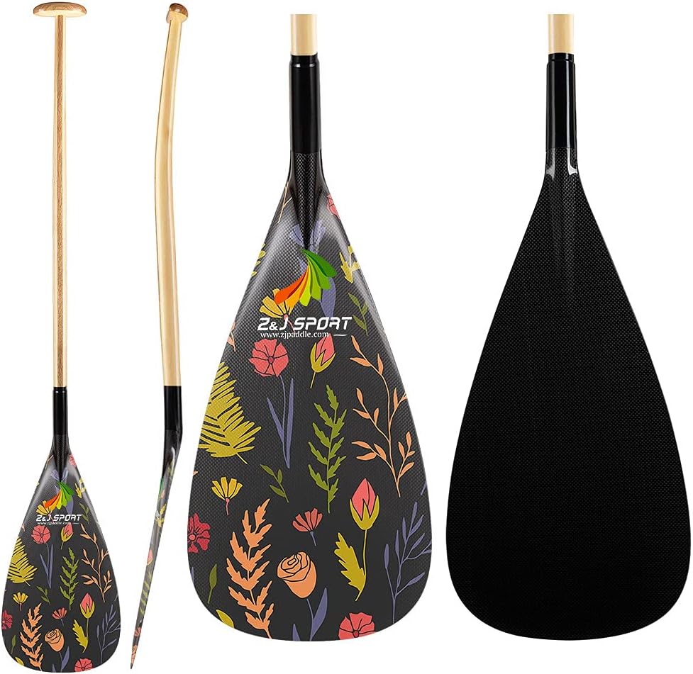 Carbon Blade Wood Bent Shaft Canoe Paddle Y89024