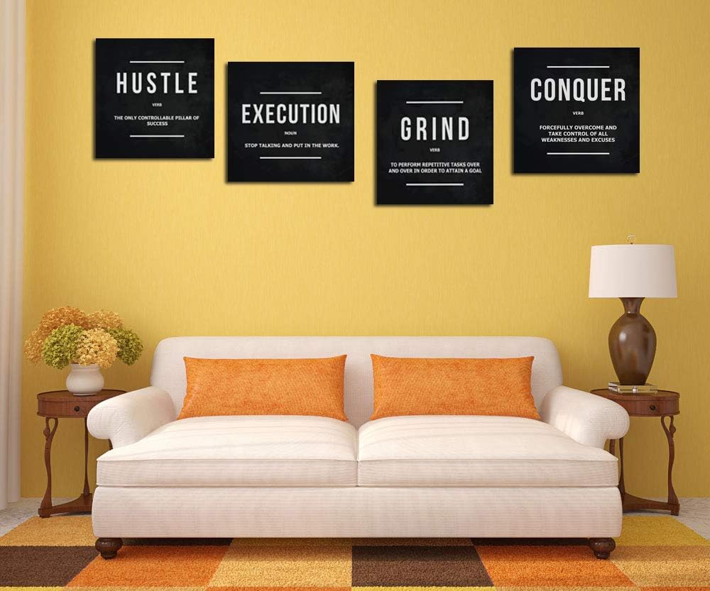 Abstract Posters Success Circle Inspirational Canvas Print Framed Picture Painting 24x32 V297269