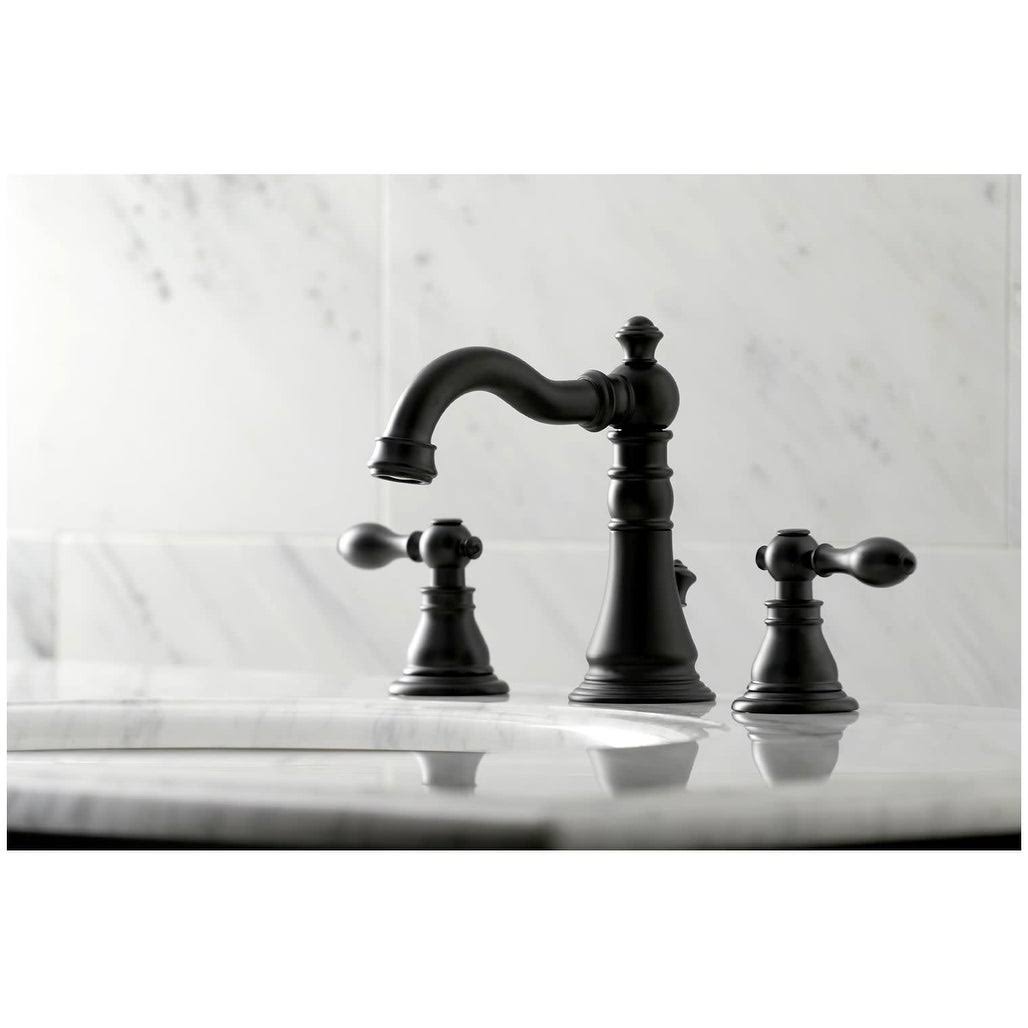 Black Stainless Widespread Bathroom Faucet M103