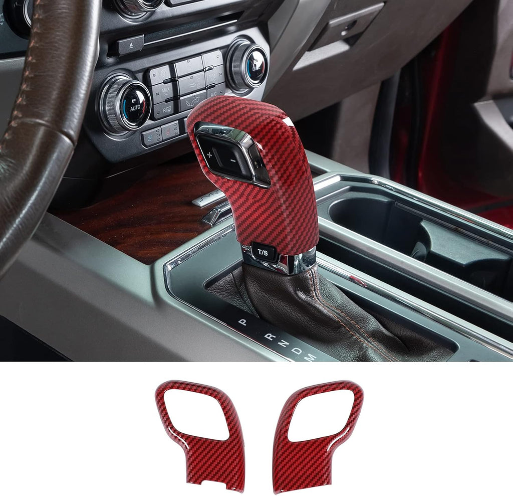 ABS Carbon Fiber Gear Shift Knob Cover W21255