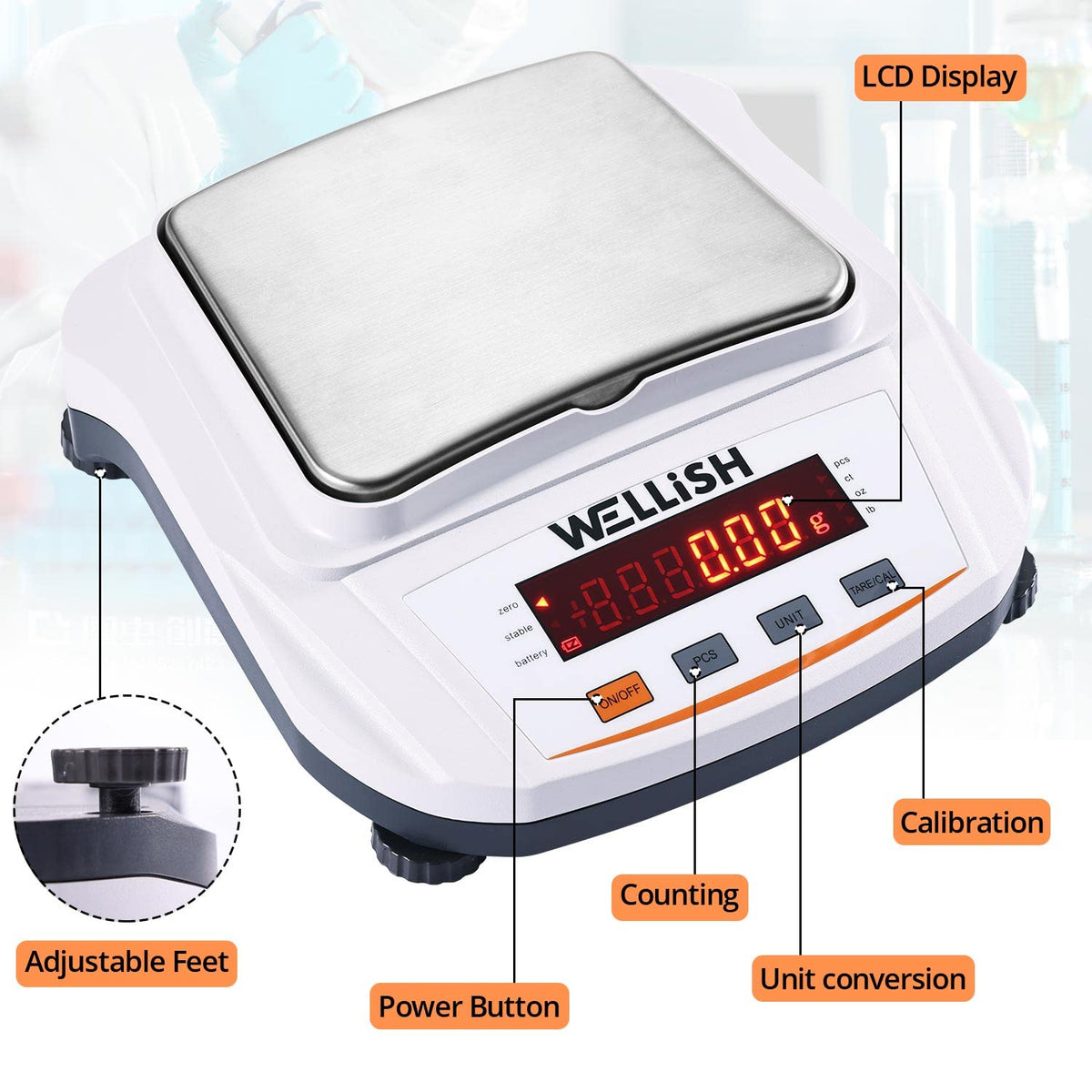 2000g/0.01g High Precision Digital Analytical Balance Scale T5610