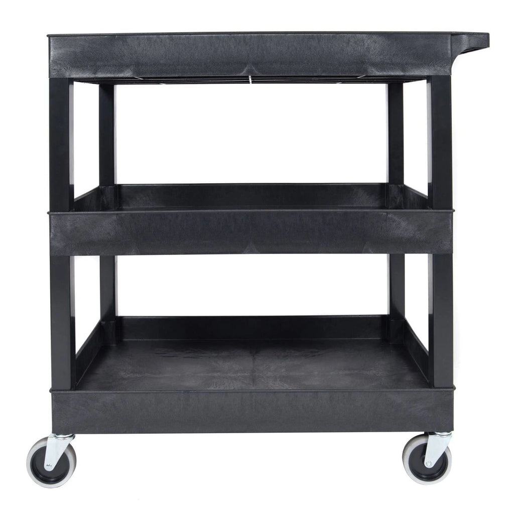 Black 2 Pack Three Tub Shelves Utility Cart W172301