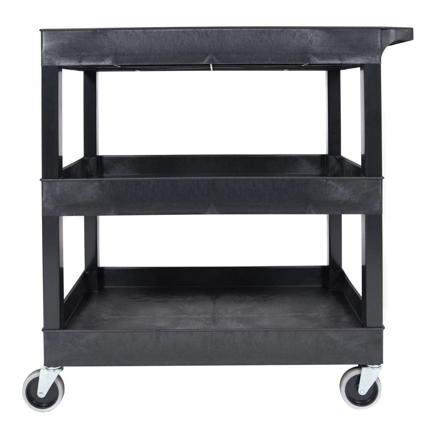Black 2 Pack Three Tub Shelves Utility Cart W172301