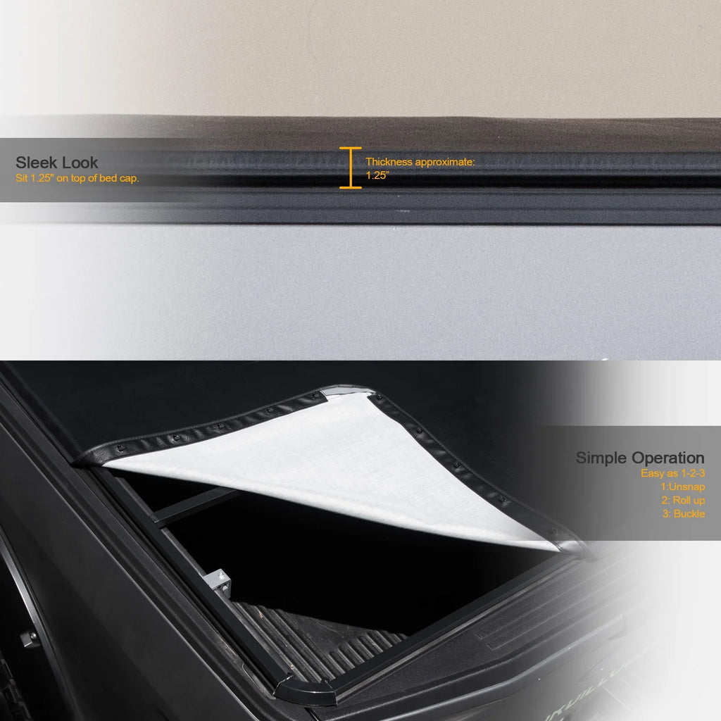 Tonneau Cover with Truck Bed LED Lights Y5700