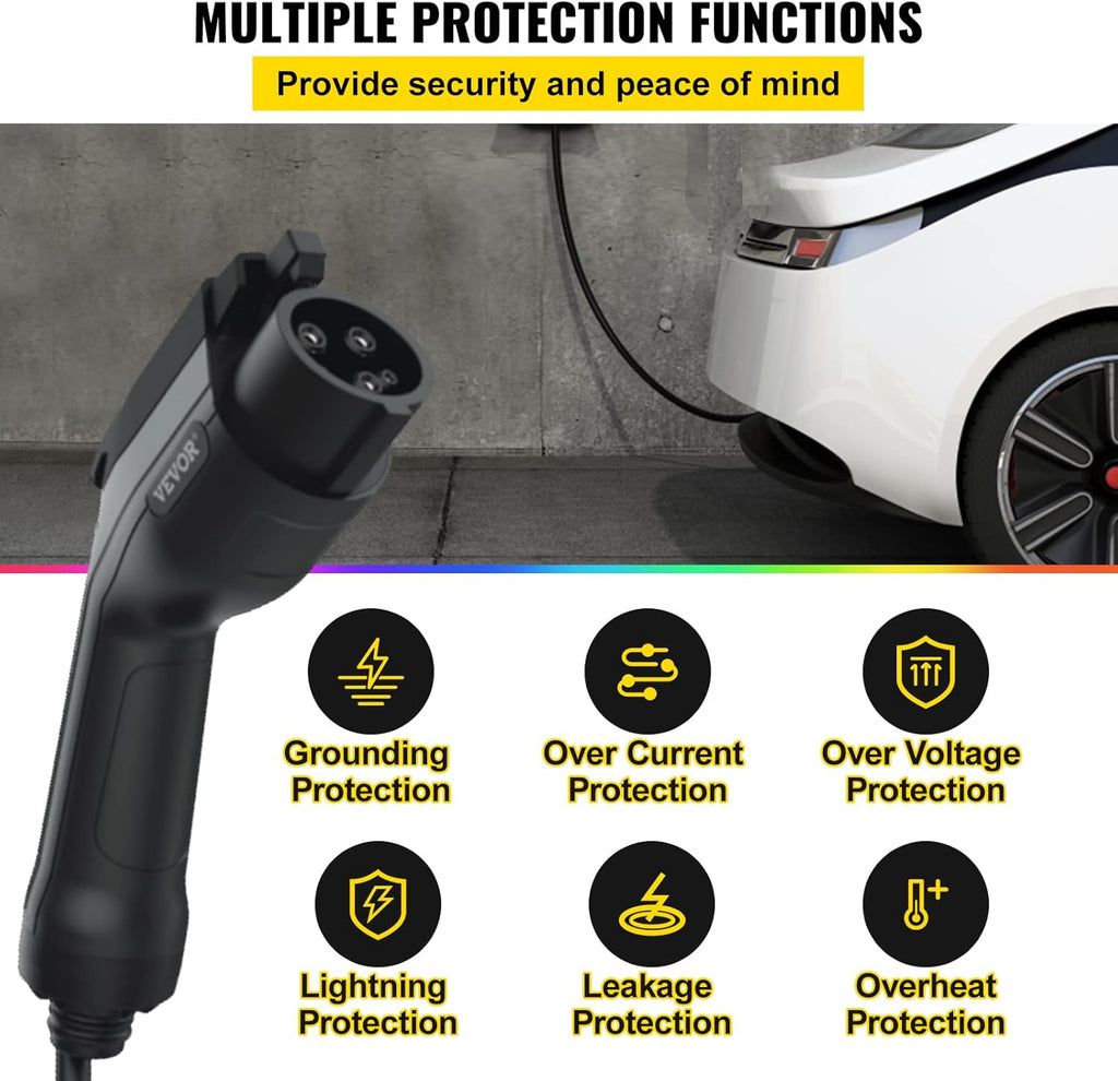 Portable Level 2 EV Charger with 25 ft Charging Cable H55635