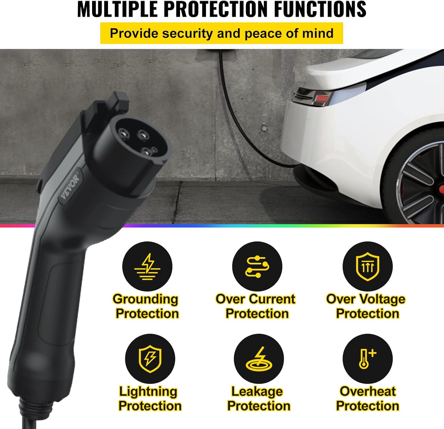 Portable Level 2 EV Charger with 25 ft Charging Cable H55635
