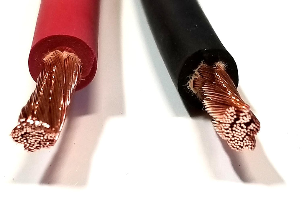 8 AWG Pure Copper Flexible Cable Wire 50 ft Black + 50 ft Red C845920