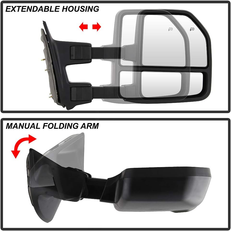 Telescoping Power Heat Signal Towing Mirrors for Ford F250 F350 F450 O2240