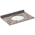 Burlywood Granite Vanity Top 37 in x 22 in with Backsplash 4 in Spread Z75211