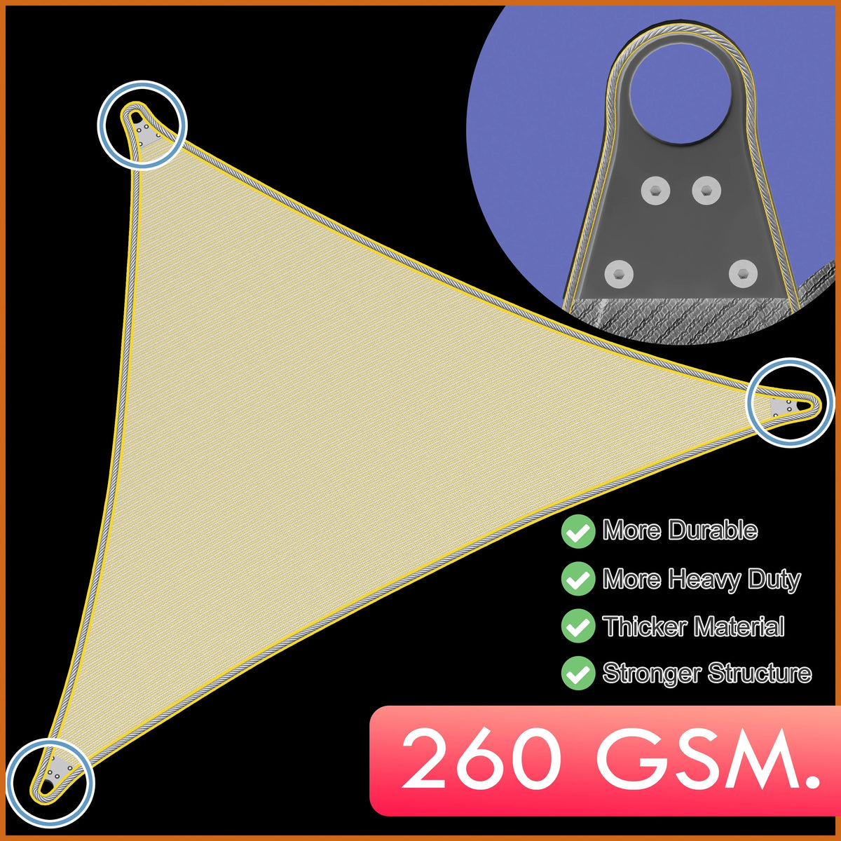 Grey Sun Shade Sail Canopy Awning F429