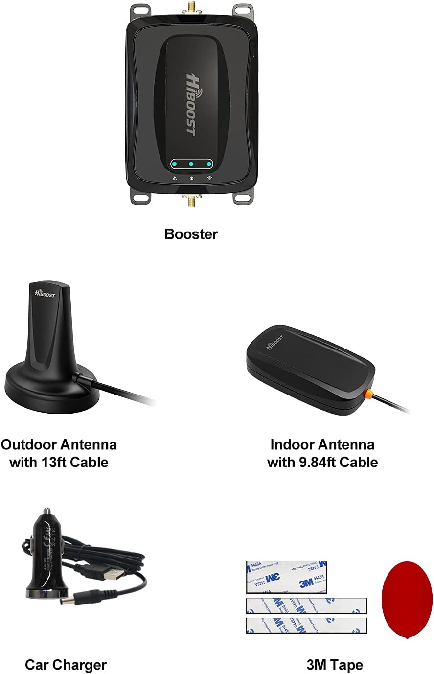 Car Cell Phone Booster with Magnetic Roof Antenna O333807