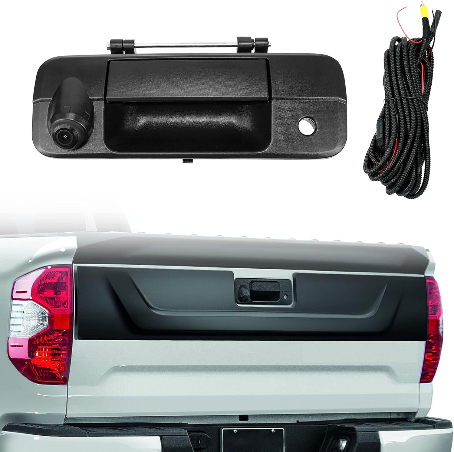 Tailgate Handle Backup Rear View Camera for Toyota Tundra 2007-2014, IP68 Waterproof H34114