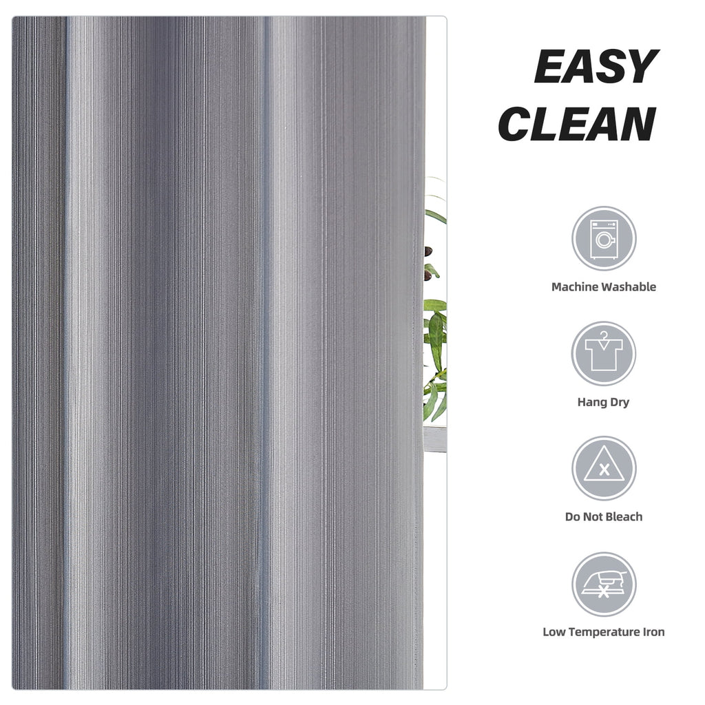 90% Blackout Curtains Set of 2 Panels, Light Gray, 52 x 84 inch M4918