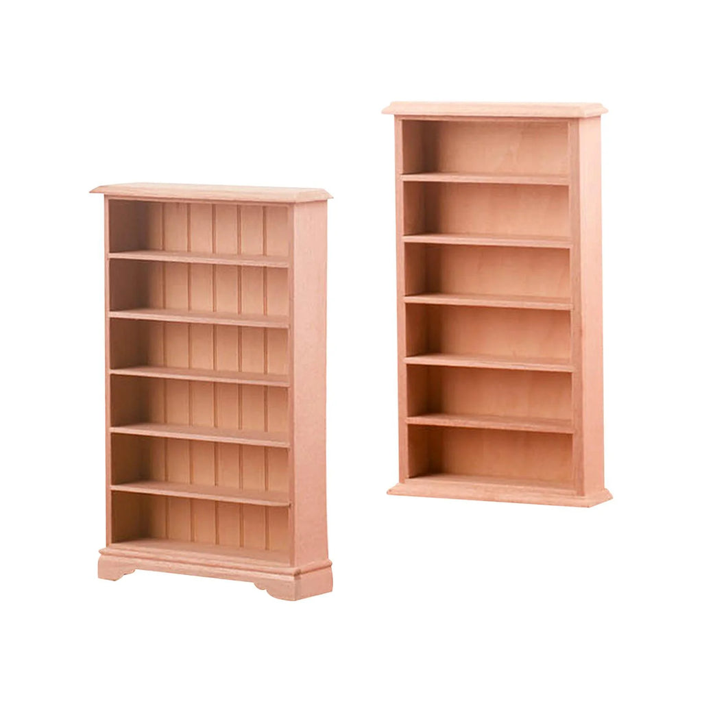 Dollhouse Miniature Wooden Bookcase Display Shelf A544945