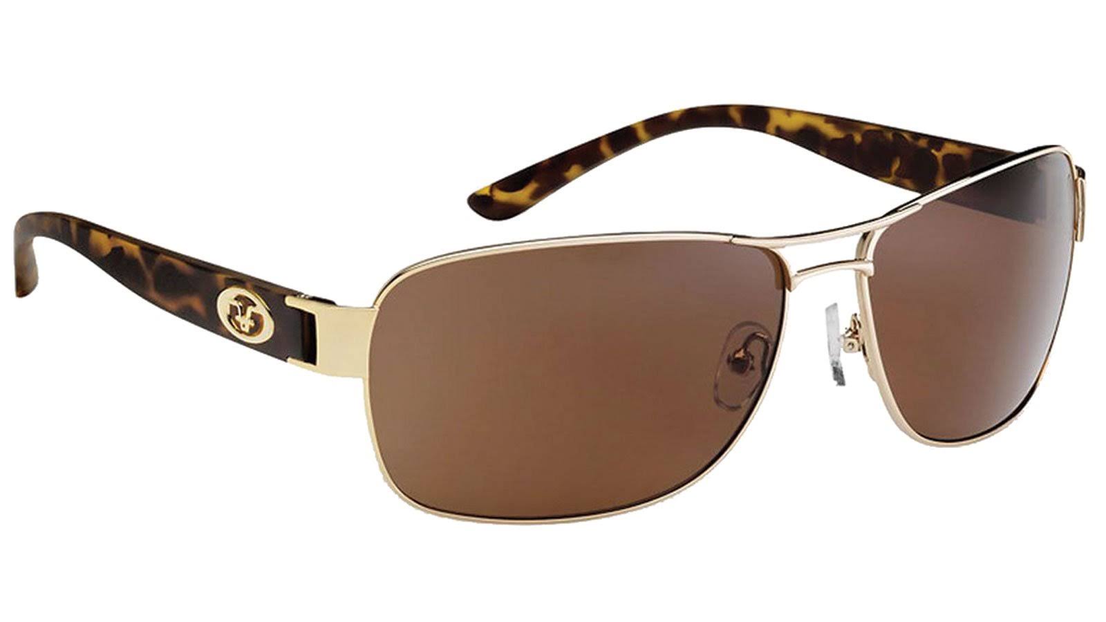 Polarized Sunglasses, Gold-Tortoise Frame, Amber Lens L241