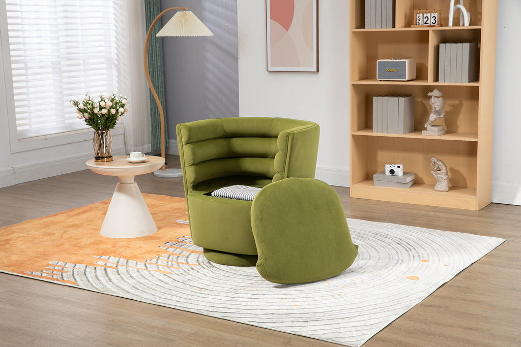 Swivel Barrel Chair with Storage U398