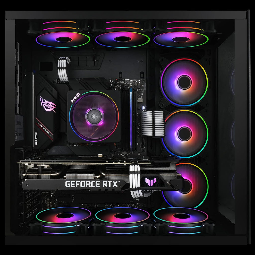 5 Pack 120mm RGB PWM Case Fan with Fan Hub U3826
