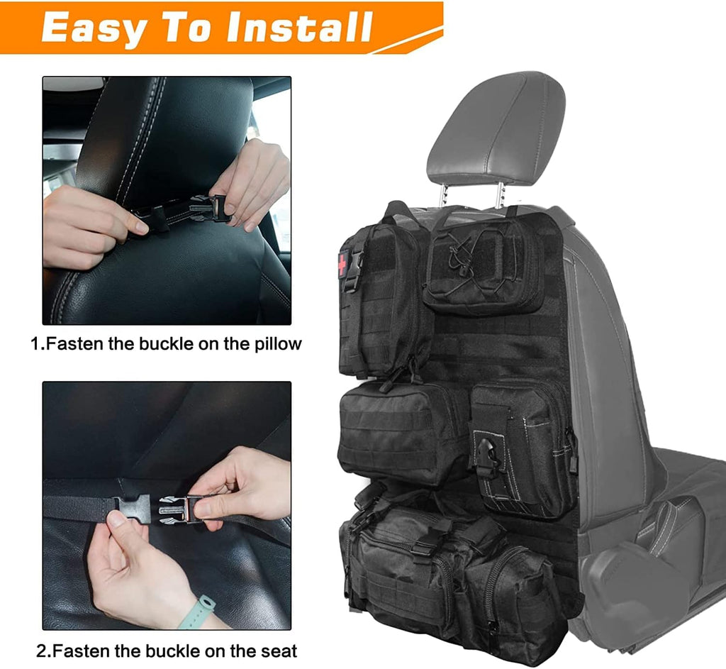 Front Seat Back Storage Bag Organizer with 5 Bags M8190