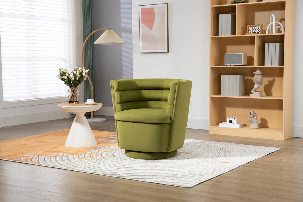 Swivel Barrel Chair with Storage U398