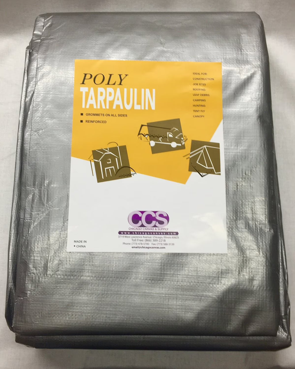 Heavy Duty Silver Poly Tarp H934741
