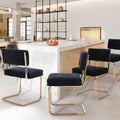 Black Corduroy Dining Chairs Set of 4 L874763