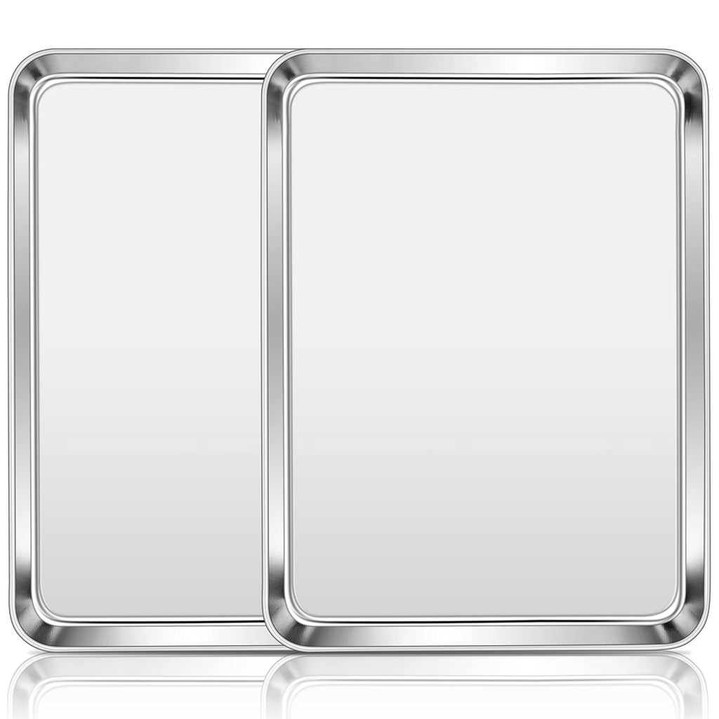 Stainless Steel Rimmed Half Sheet Baking Pan Set of 2 W990168