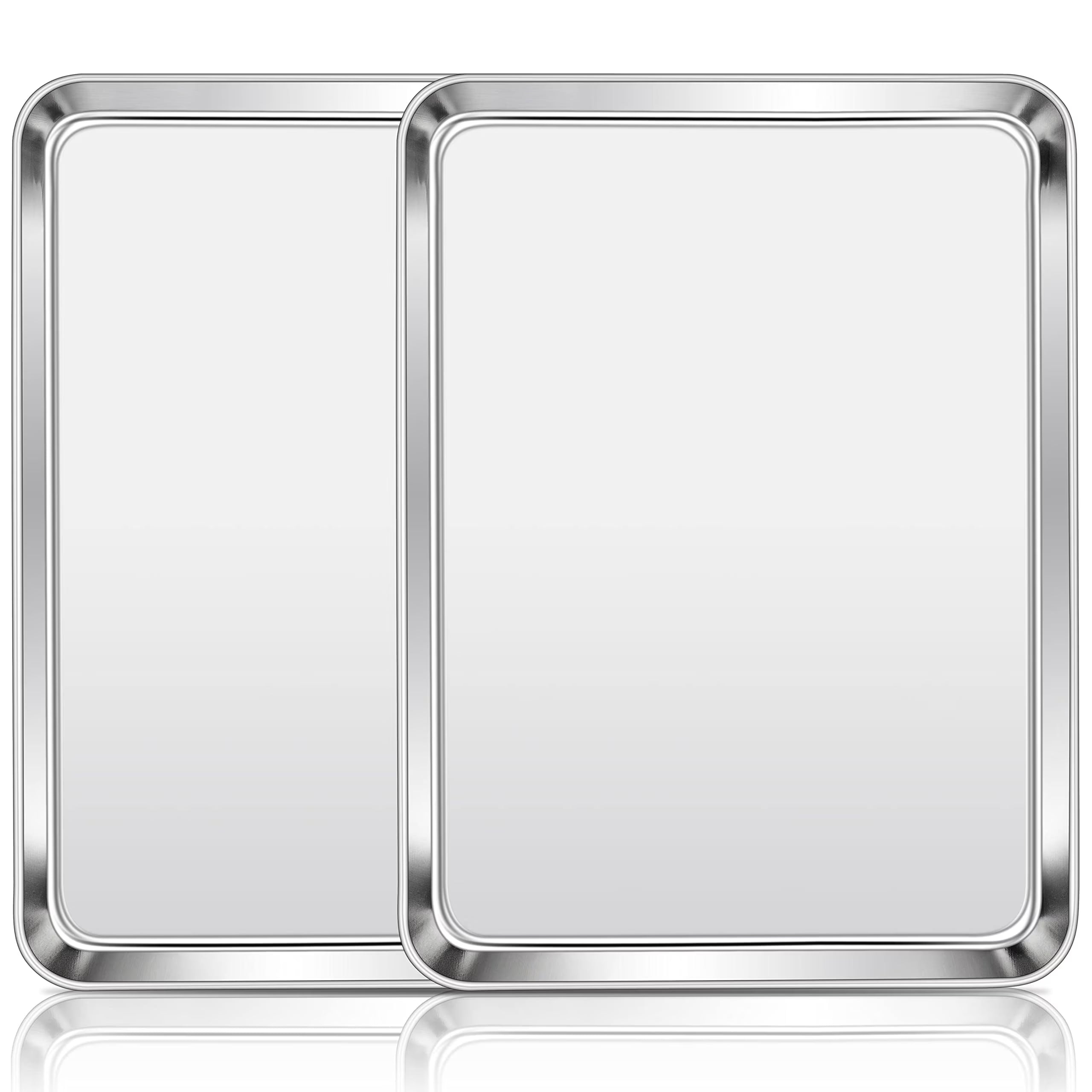 Stainless Steel Rimmed Half Sheet Baking Pan Set of 2 W990168