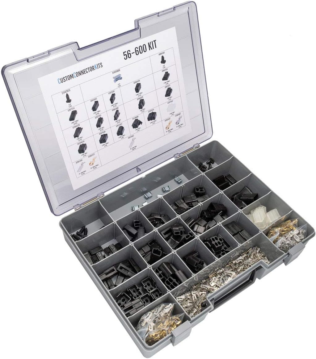 Automotive Electrical Connectors 600 Piece Kit with Crimp Tool B64937