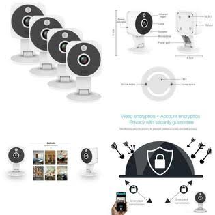 1080p Full HD Wireless Indoor IP Security Camera (4-Pack) V60287