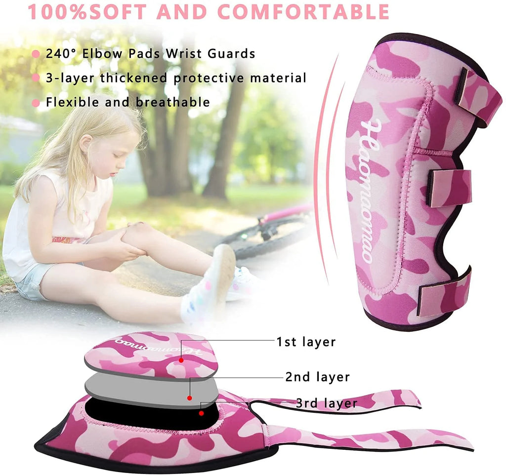 Kids Knee Pad Elbow Pads Wrist Guards Protective Gear Set D6329