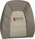Perforated Leather Seat Cover Two Tone Tan R395467