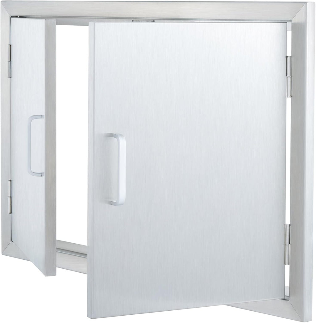 28 W x 19 H Weatherproof 304 Stainless Steel Double Access Door B187076